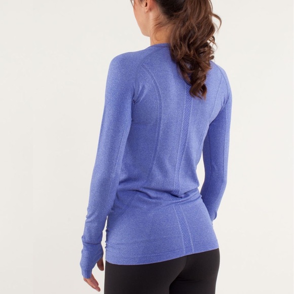 RARE Lululemon Run: Swiftly Tech Long Sleeve Sz 6 In Pigment Blue - Picture 2 of 7
